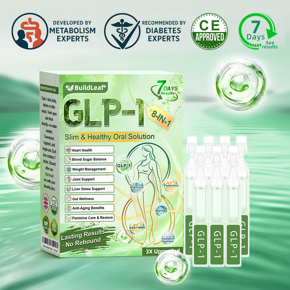 Official Store | BuildLeaf® GLP-1 8-in-1 Slim & Healthy Oral Solution (Once a day, results in 7 days), With 100 Billion CFU Active Probiotics ✅ Supports weight management, heart health, diabetes, gut & women’s health, while firming skin & boosting energy.