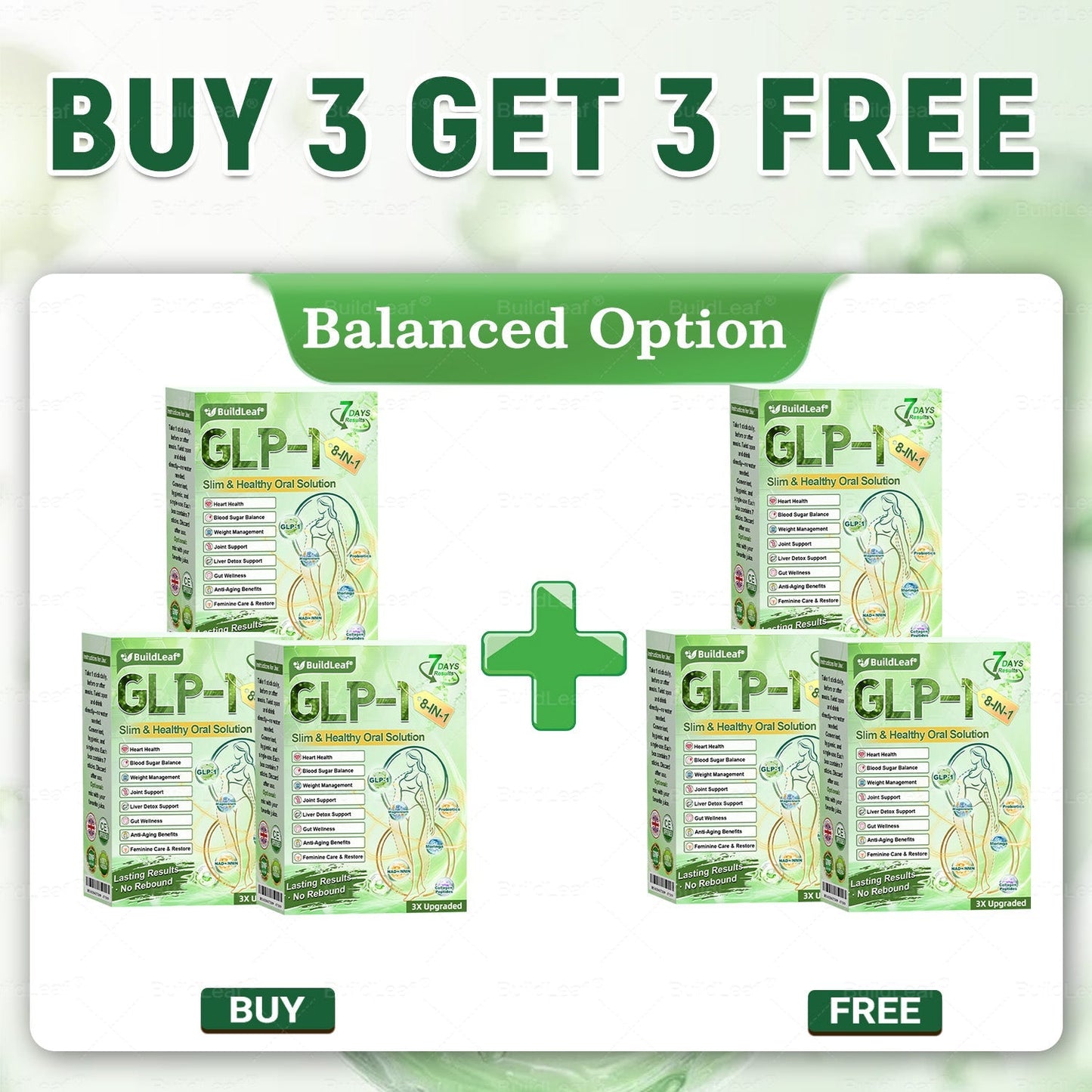 Official Store | BuildLeaf® GLP-1 8-in-1 Slim & Healthy Oral Solution (Once a day, results in 7 days), With 100 Billion CFU Active Probiotics ✅ Supports weight management, heart health, diabetes, gut & women’s health, while firming skin & boosting energy.